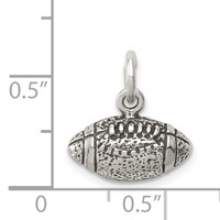 Sterling Silver Antiqued Football Charm view 4