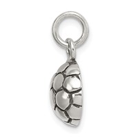 Sterling Silver Antiqued Soccer Ball Charm view 2