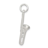 Sterling Silver Trombone Charm view 2