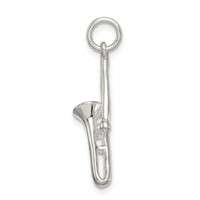 Sterling Silver Trombone Charm view 4