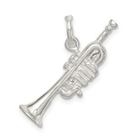 Sterling Silver Trumpet Charm view 4