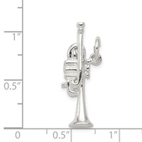 Sterling Silver Trumpet Charm view 3