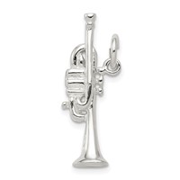 Sterling Silver Trumpet Charm view 1