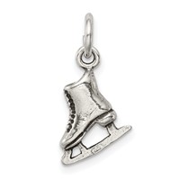 Sterling Silver Antiqued Ice Skate Charm view 4
