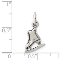 Sterling Silver Antiqued Ice Skate Charm view 3