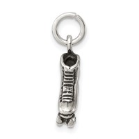 Sterling Silver Antiqued Roller-skate Charm view 2