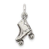 Sterling Silver Antiqued Roller-skate Charm view 4