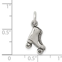 Sterling Silver Antiqued Roller-skate Charm view 3