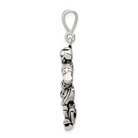 Sterling Silver Antiqued Hockey Player Charm view 2
