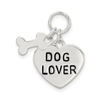 Sterling Silver Dog Lover Pendant view 1