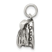 Sterling Silver Antiqued Bull Dog Charm view 2