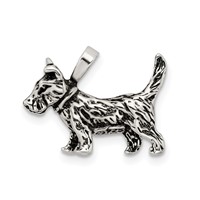 Sterling Silver Antiqued Dog Charm view 4