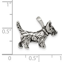 Sterling Silver Antiqued Dog Charm view 3