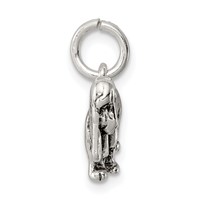 Sterling Silver Antiqued Basset Hound Charm view 2