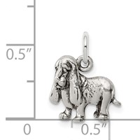 Sterling Silver Antiqued Basset Hound Charm view 3