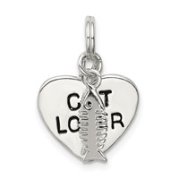 Sterling Silver Cat Lover Pendant view 5