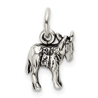 Sterling Silver Antiqued Donkey Charm view 3