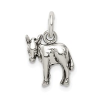 Sterling Silver Antiqued Donkey Charm view 1