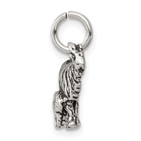 Sterling Silver Antiqued Goat Charm view 2