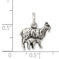 Sterling Silver Antiqued Goat Charm view 4