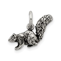 Sterling Silver Antiqued Squirrel Charm view 3