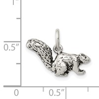 Sterling Silver Antiqued Squirrel Charm view 4