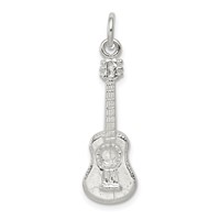 Sterling Silver Guitar Charm view 1