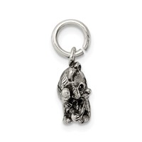 Sterling Silver Antiqued Panda Bear Charm view 2