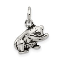 Sterling Silver Antiqued Panda Bear Charm view 3
