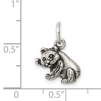 Sterling Silver Antiqued Panda Bear Charm view 4