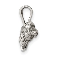 Sterling Silver Antiqued Lion Charm view 2