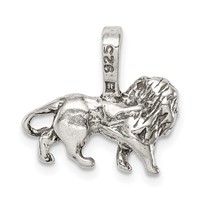 Sterling Silver Antiqued Lion Charm view 4