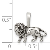 Sterling Silver Antiqued Lion Charm view 3