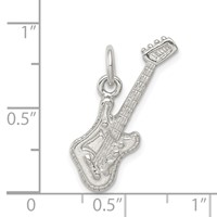 Sterling Silver Electric Guitar Charm view 3
