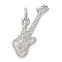 Sterling Silver Electric Guitar Charm view 1