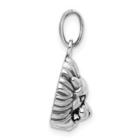 Sterling Silver Antiqued Lion Charm view 2