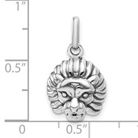 Sterling Silver Antiqued Lion Charm view 3