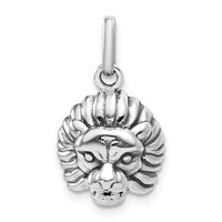 Sterling Silver Antiqued Lion Charm view 1
