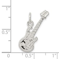 Sterling Silver Electric Guitar Charm view 3