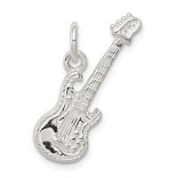 Sterling Silver Electric Guitar Charm view 1