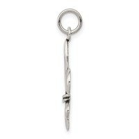 Sterling Silver Antiqued Fleur De Lis Charm view 2