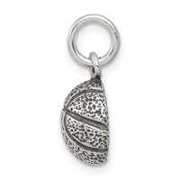 Sterling Silver Antiqued Basketball Charm view 2
