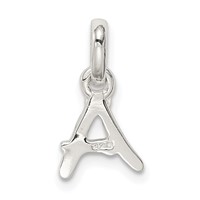 Sterling Silver Letter a with Enamel Pendant view 4