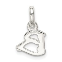 Sterling Silver Letter B Pendant with Enamel view 4