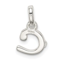 Sterling Silver Letter C Pendant with Enamel view 4