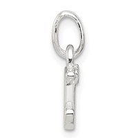 Sterling Silver Letter D Pendant with Enamel view 2