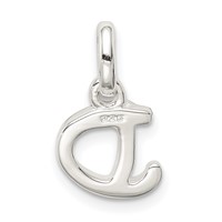 Sterling Silver Letter D Pendant with Enamel view 4