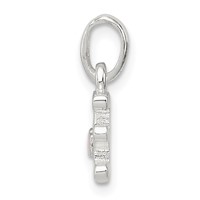 Sterling Silver Letter E Pendant with Enamel view 2
