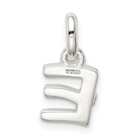 Sterling Silver Letter E Pendant with Enamel view 3