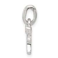Sterling Silver Letter F Pendant with Enamel view 2